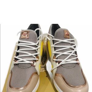 Michael Kors Blush Pink, Yellow & Rose Gold Accent Sneakers